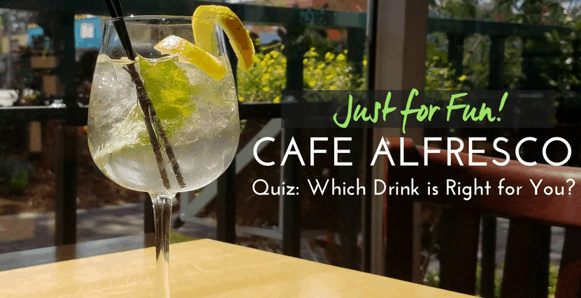 Summer Drink Special Hugo promoting Cafe Alfresco Quiz