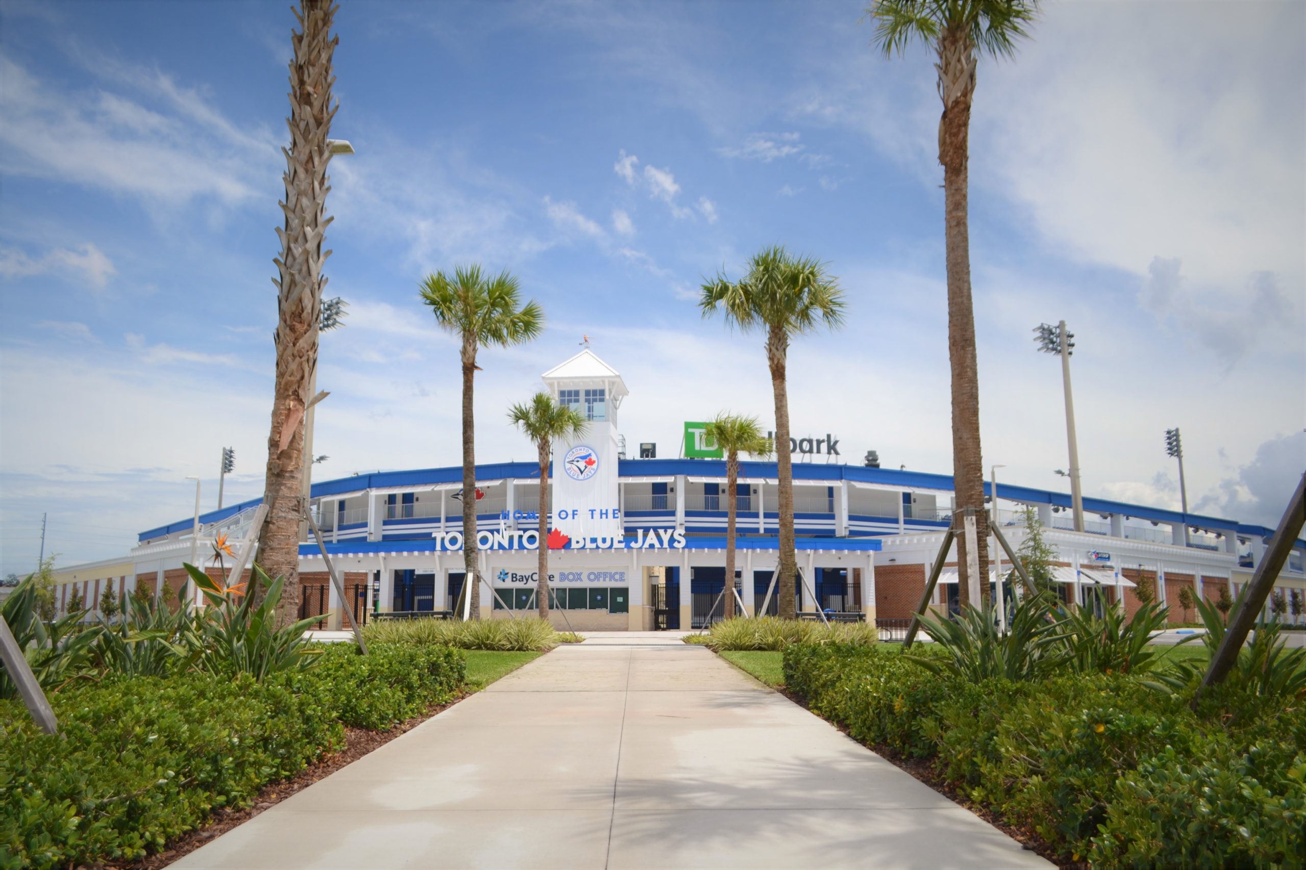 TD Stadium, spring training home of the Toronto Blue Jays, on a sunny day